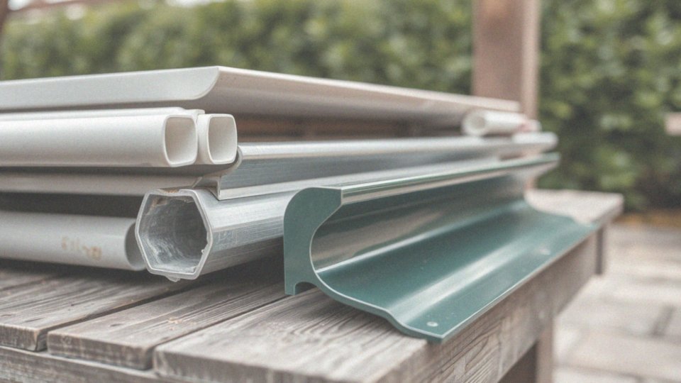 Jakie materiały są dostępne dla małych rynien do altanki?